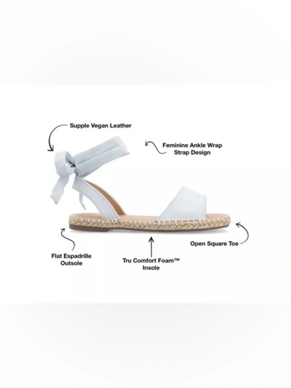 Journee Emelie Espadrille Sandal Light Blue